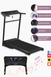 Relax Bluetooth Bağlantılı Hidrolik Katlanabilir 145 kg Yürüme ve Koşu Bandı 2 Yıl Garantili RL-920